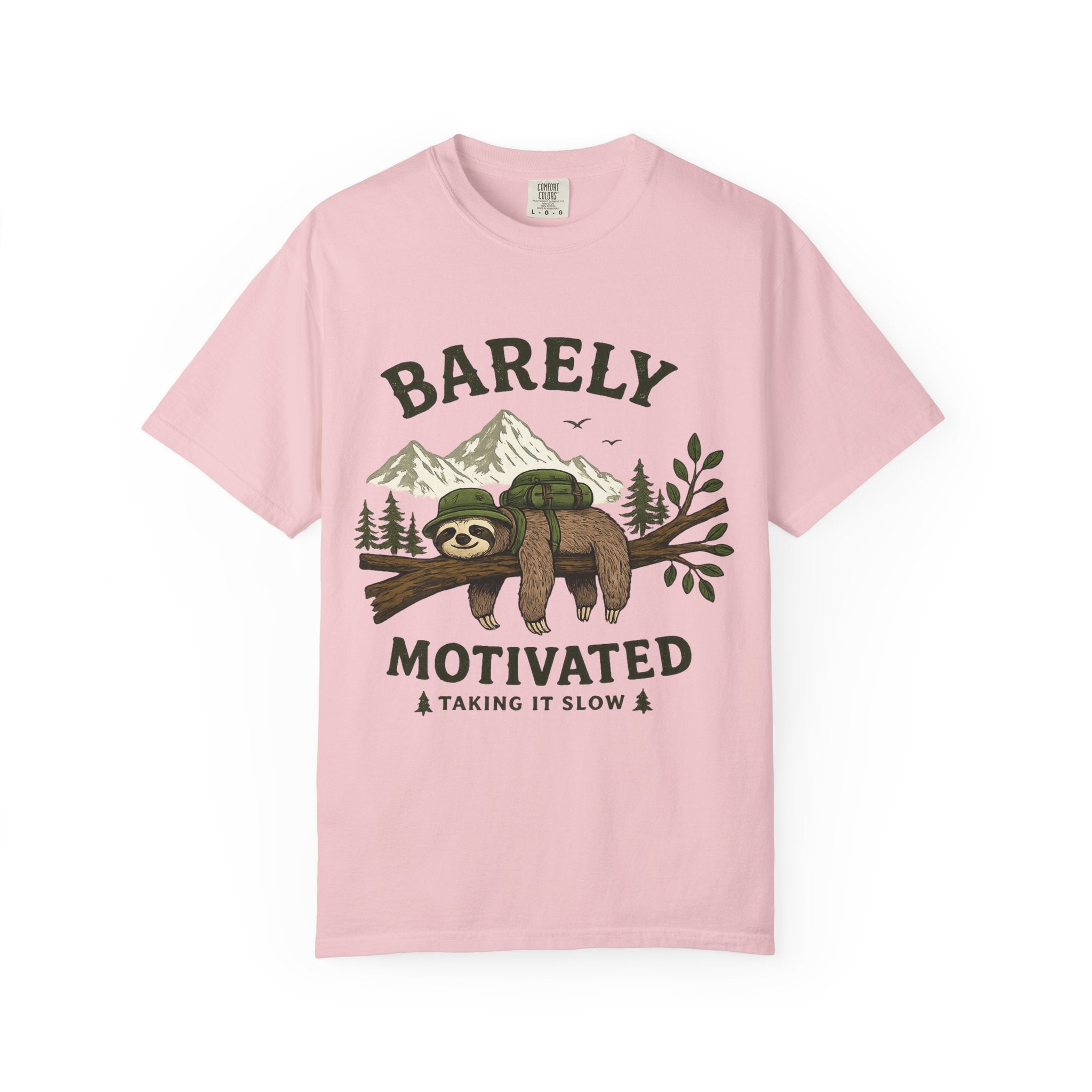 Barely Motivated Sloth Unisex Garment-Dyed T-Shirt