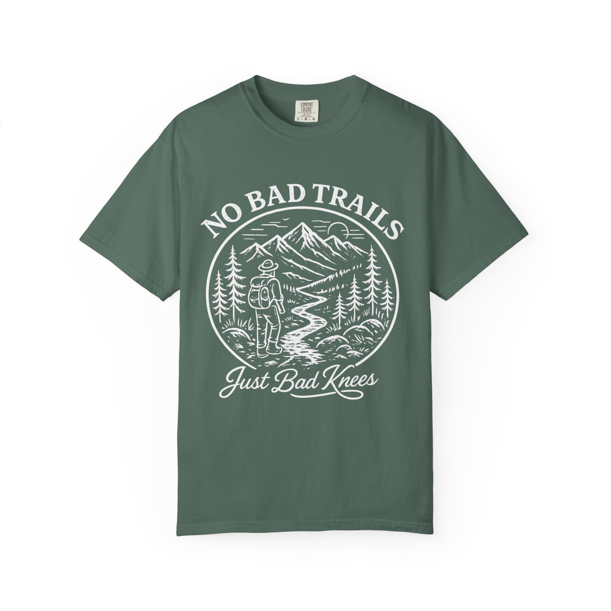 No Bad Trails, Only Bad Knees – Unisex Garment-Dyed T-Shirt
