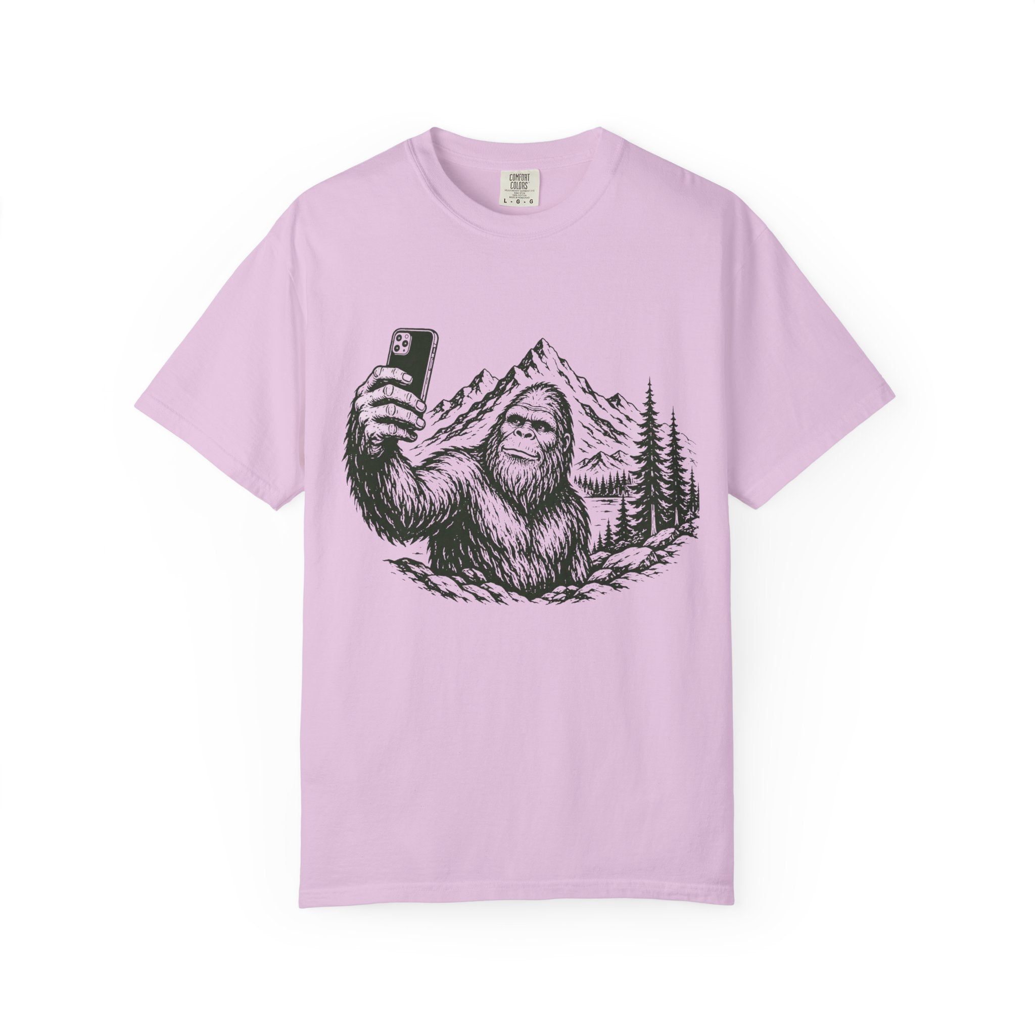 Bigfoot Selfie Garment-Dyed Adult T-Shirt