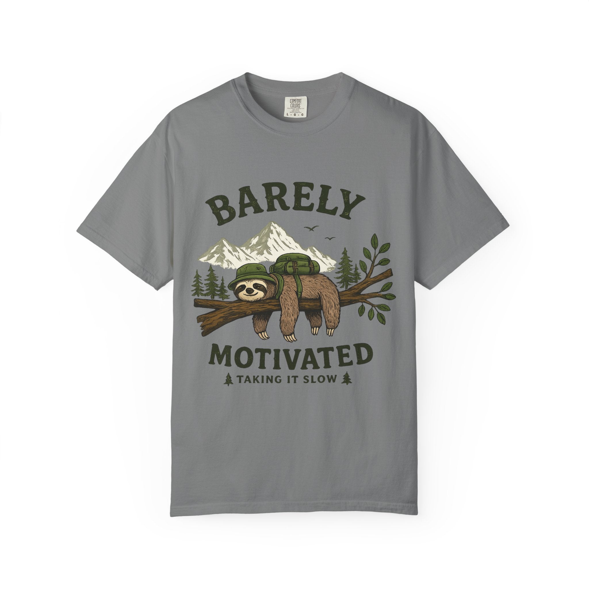 Barely Motivated Sloth Unisex Garment-Dyed T-Shirt