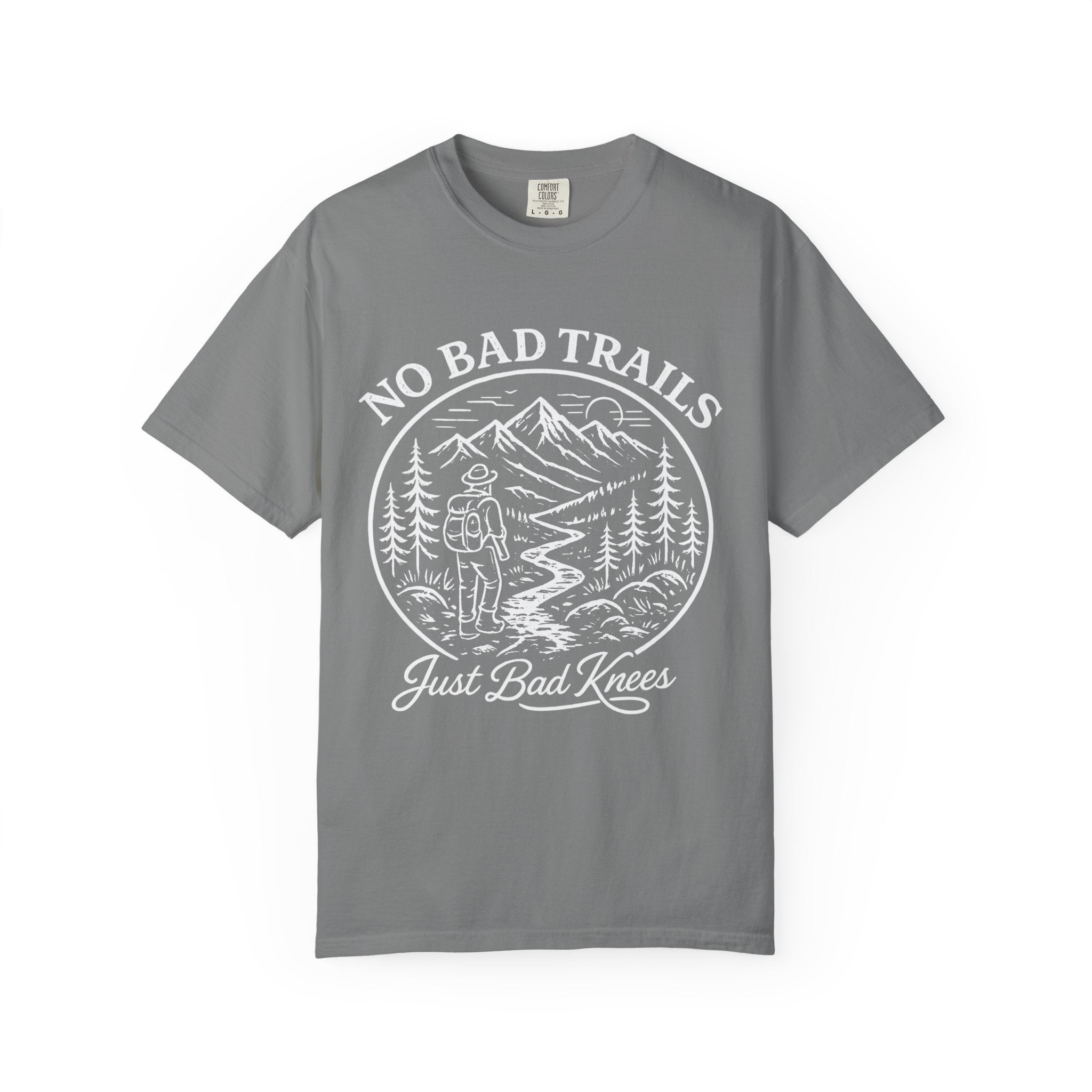 No Bad Trails, Only Bad Knees – Unisex Garment-Dyed T-Shirt