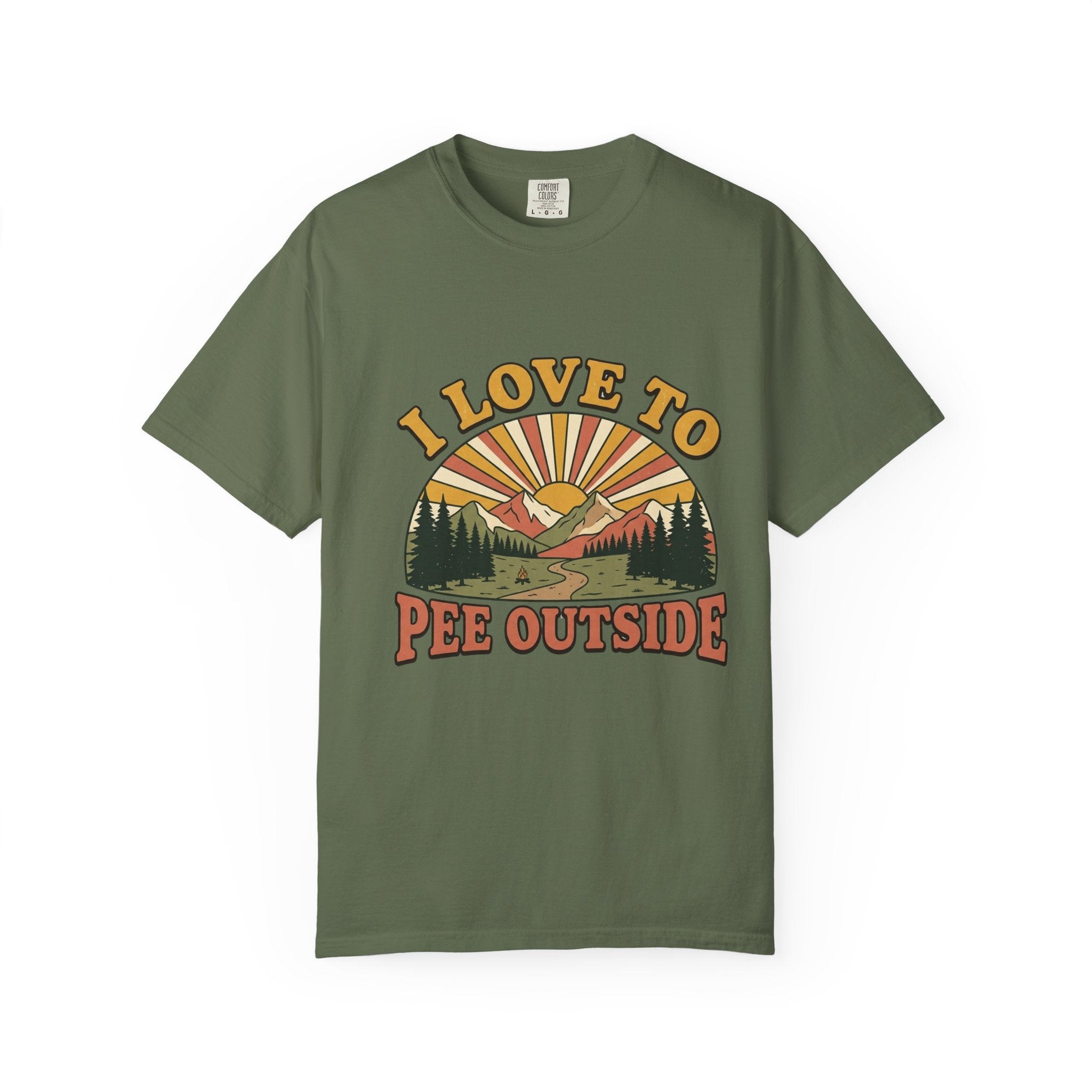 I Love to Pee Outside Adult Garment-Dyed Unisex T-Shirt
