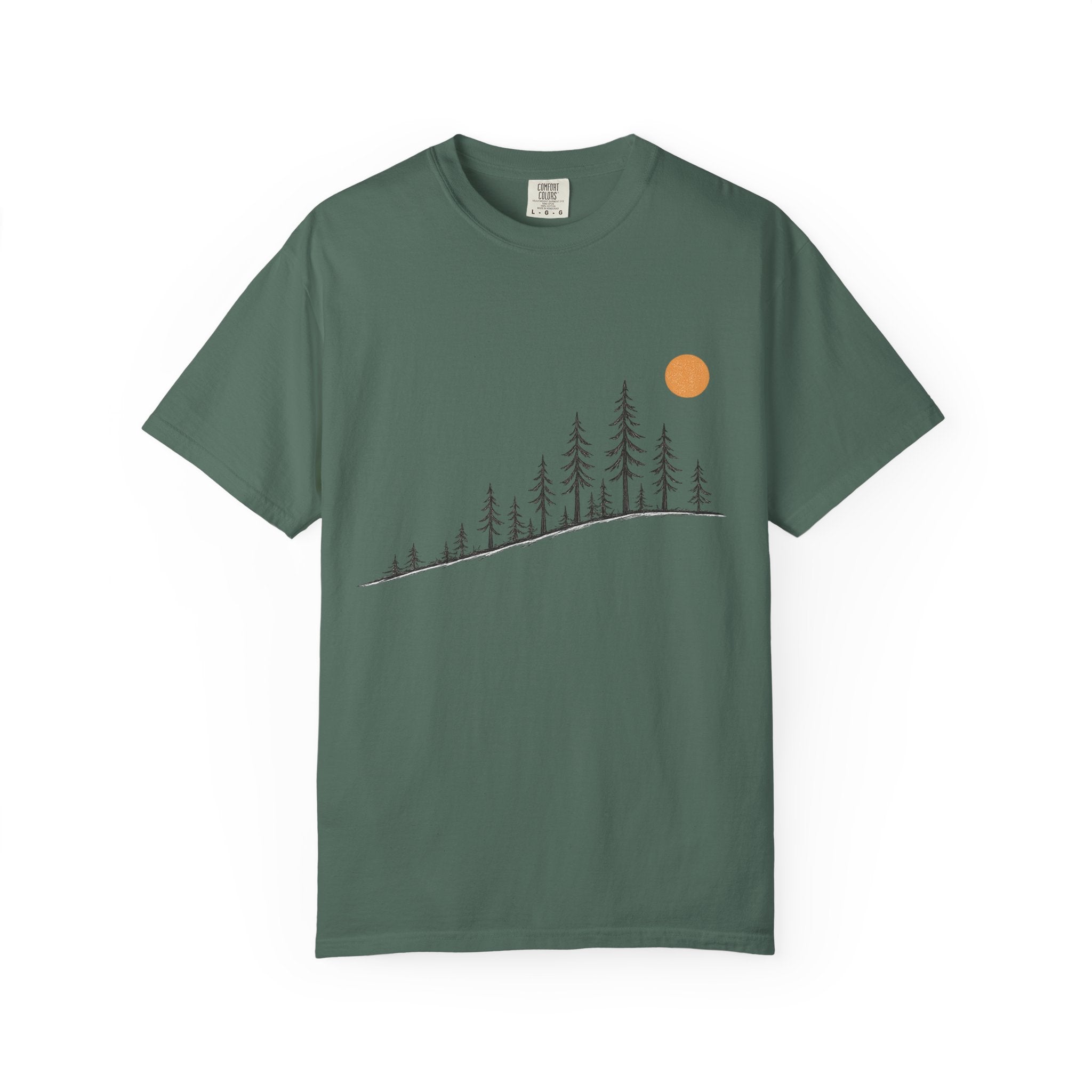Sunrise Over the Pines Adult Garment-Dyed T-Shirt