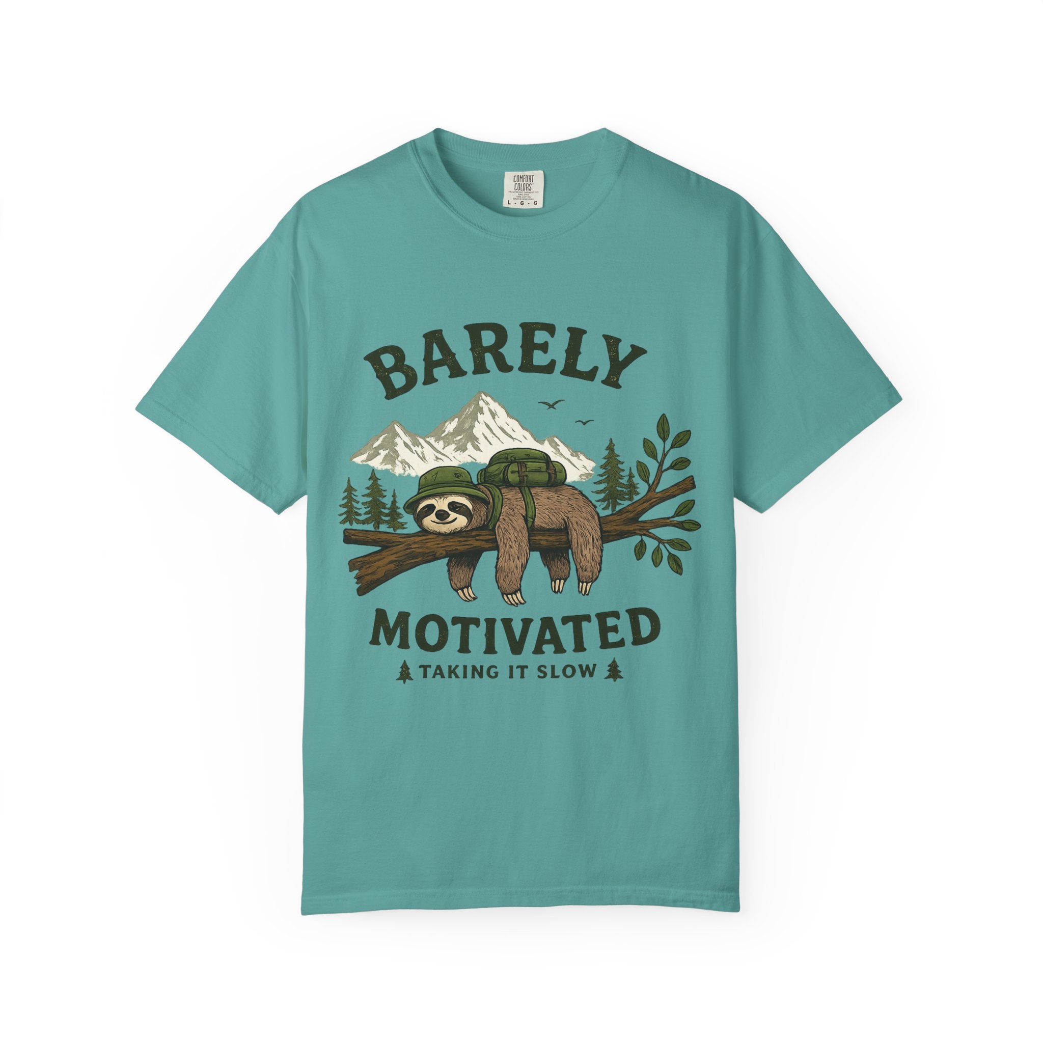 Barely Motivated Sloth Unisex Garment-Dyed T-Shirt