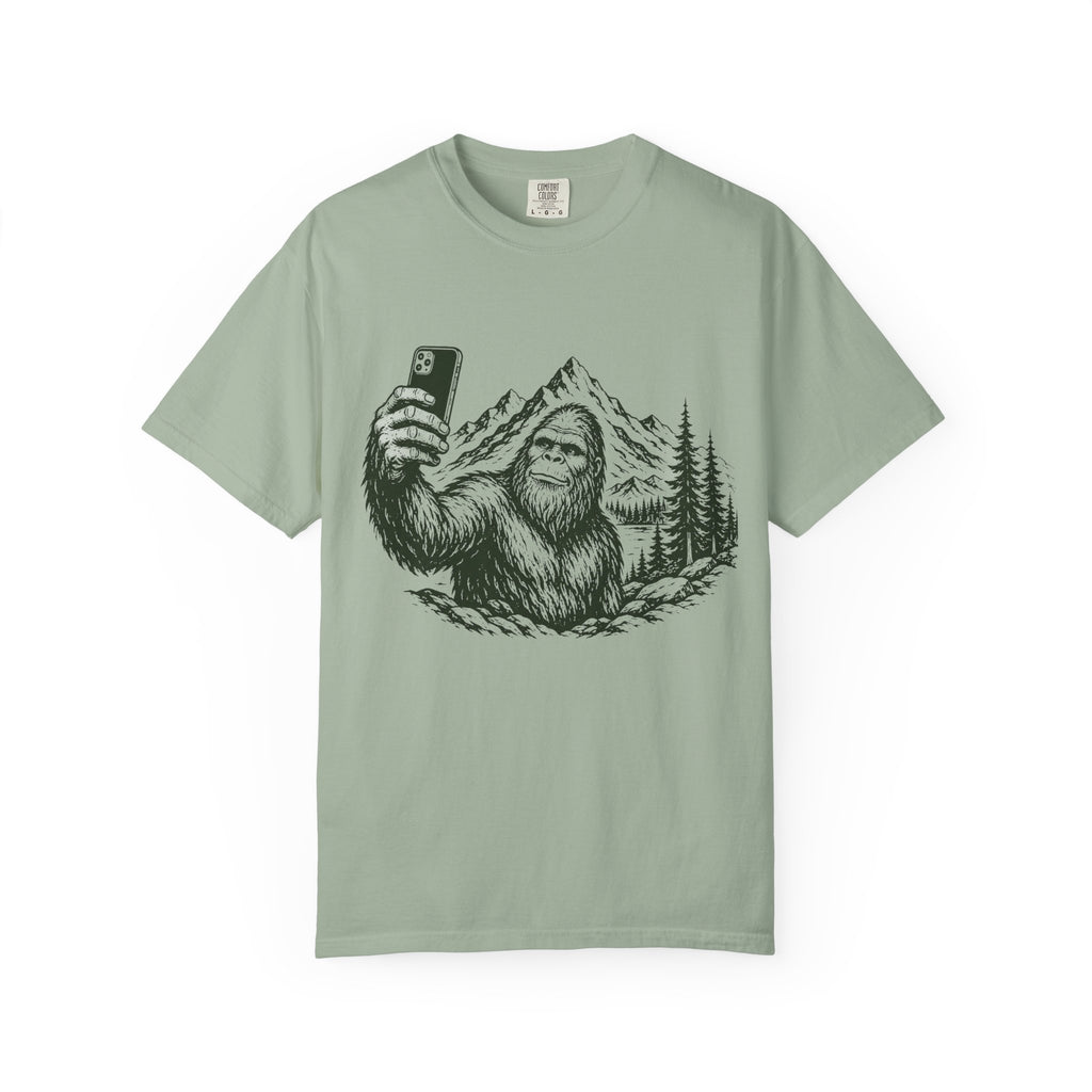 Bigfoot Selfie Garment-Dyed Adult T-Shirt