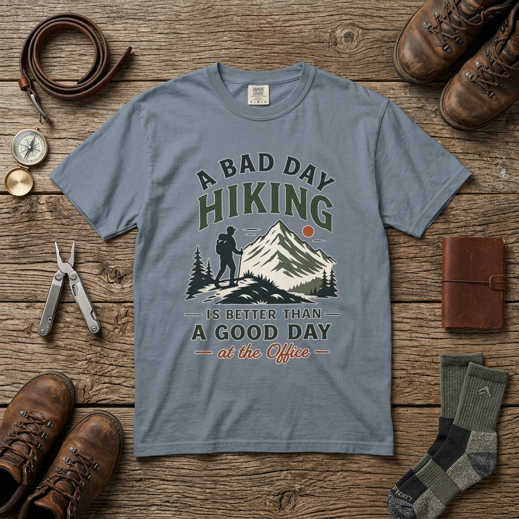 A Bad Day Hiking Is Better – Unisex Garment-Dyed Adult T-Shirt