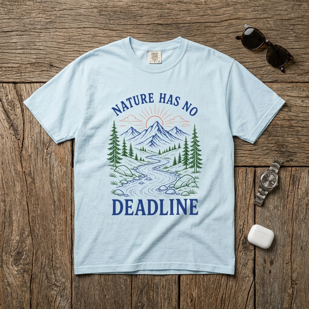 Nature Has No Deadlines Adult T-Shirt