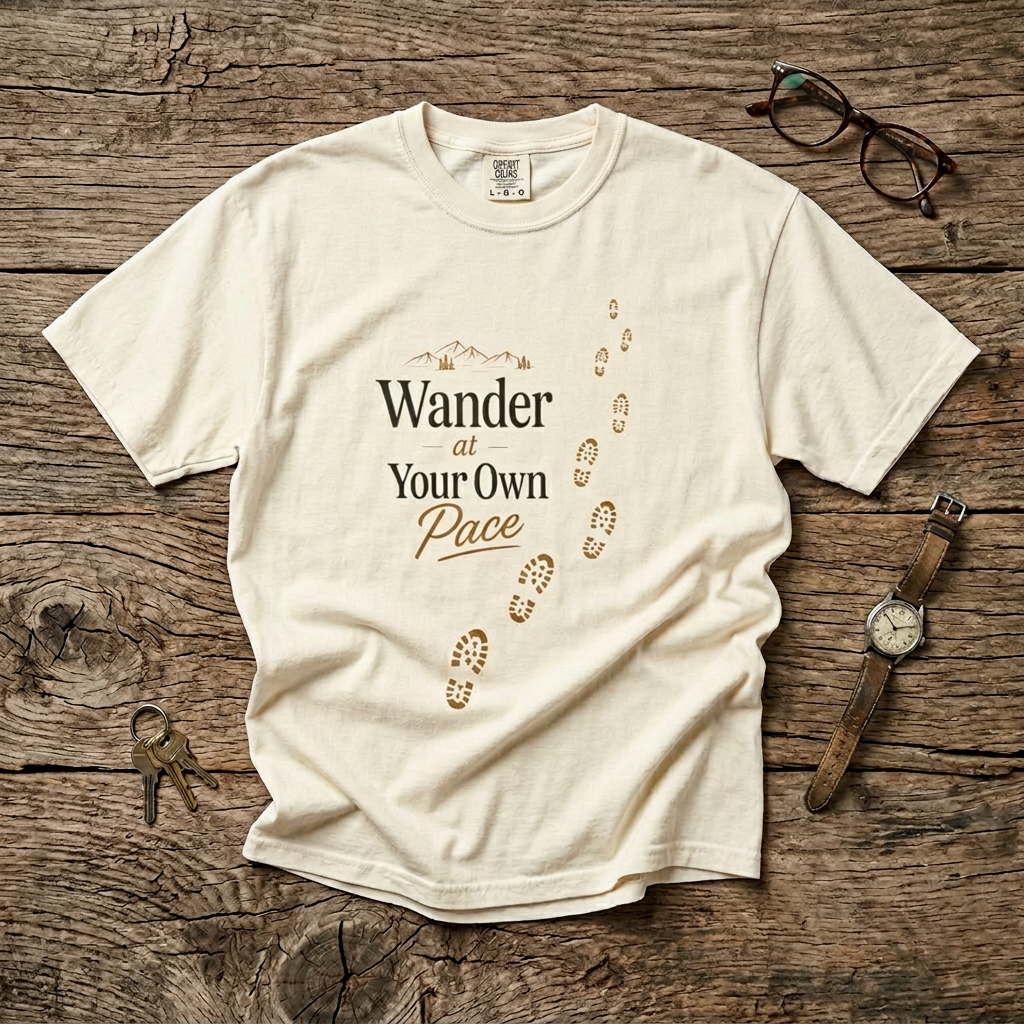 Wander at Your Own Pace Unisex Garment-Dyed T-Shirt