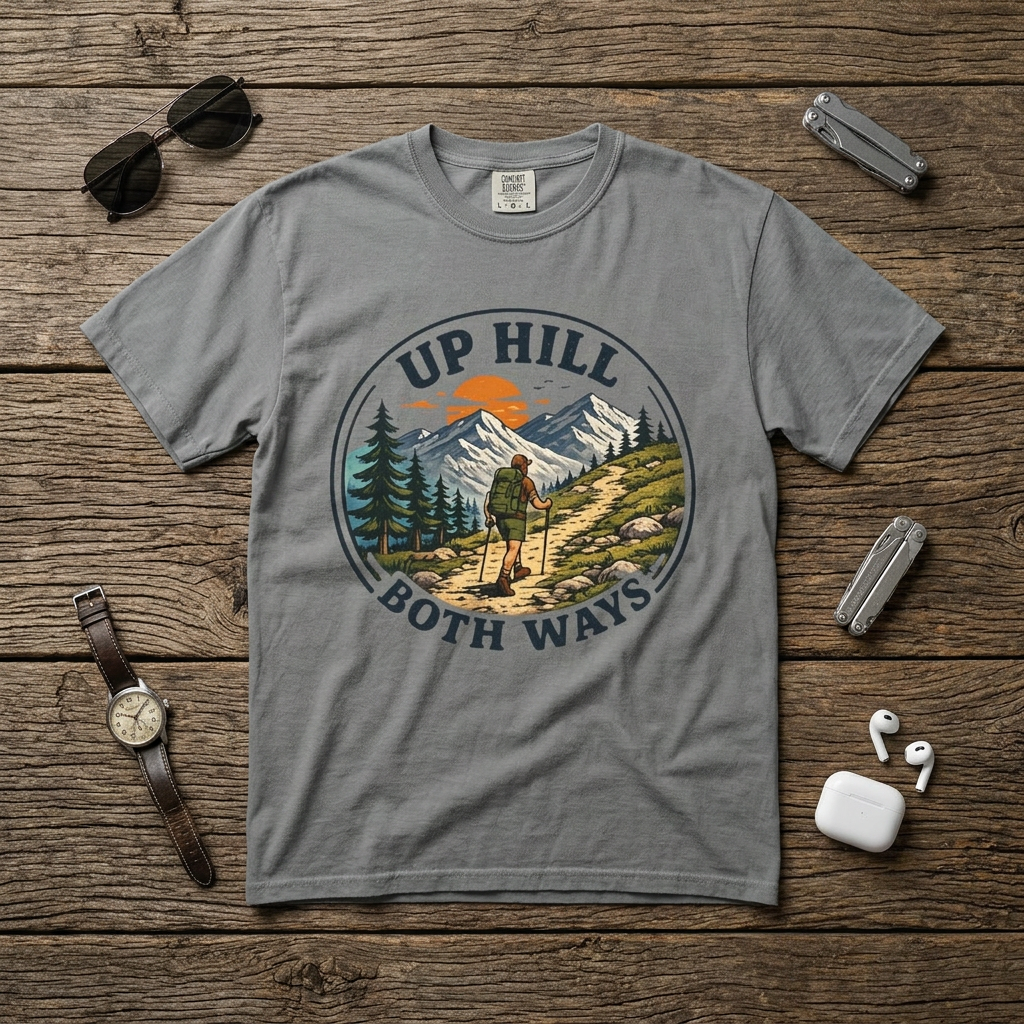 Up Hill Both Ways Garment-Dyed T-Shirt