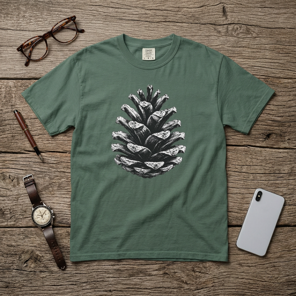 Large Pinecone Garment-Dyed Adult T-Shirt