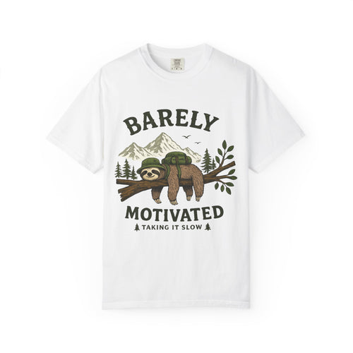 Barely Motivated Sloth Unisex Garment-Dyed T-Shirt