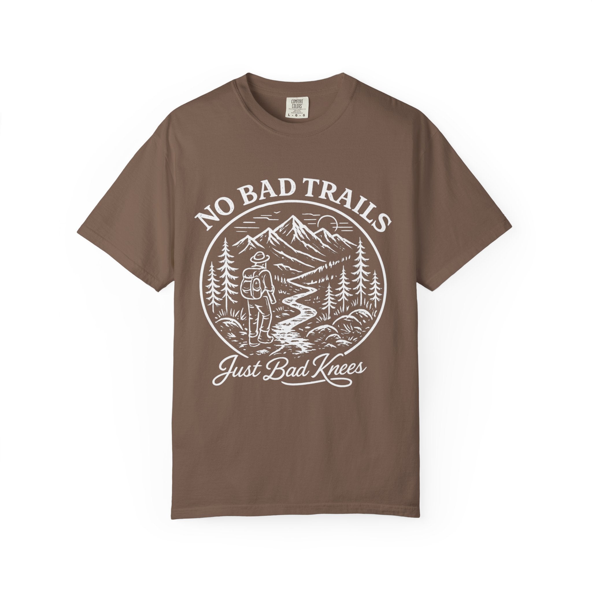 No Bad Trails, Only Bad Knees – Unisex Garment-Dyed T-Shirt
