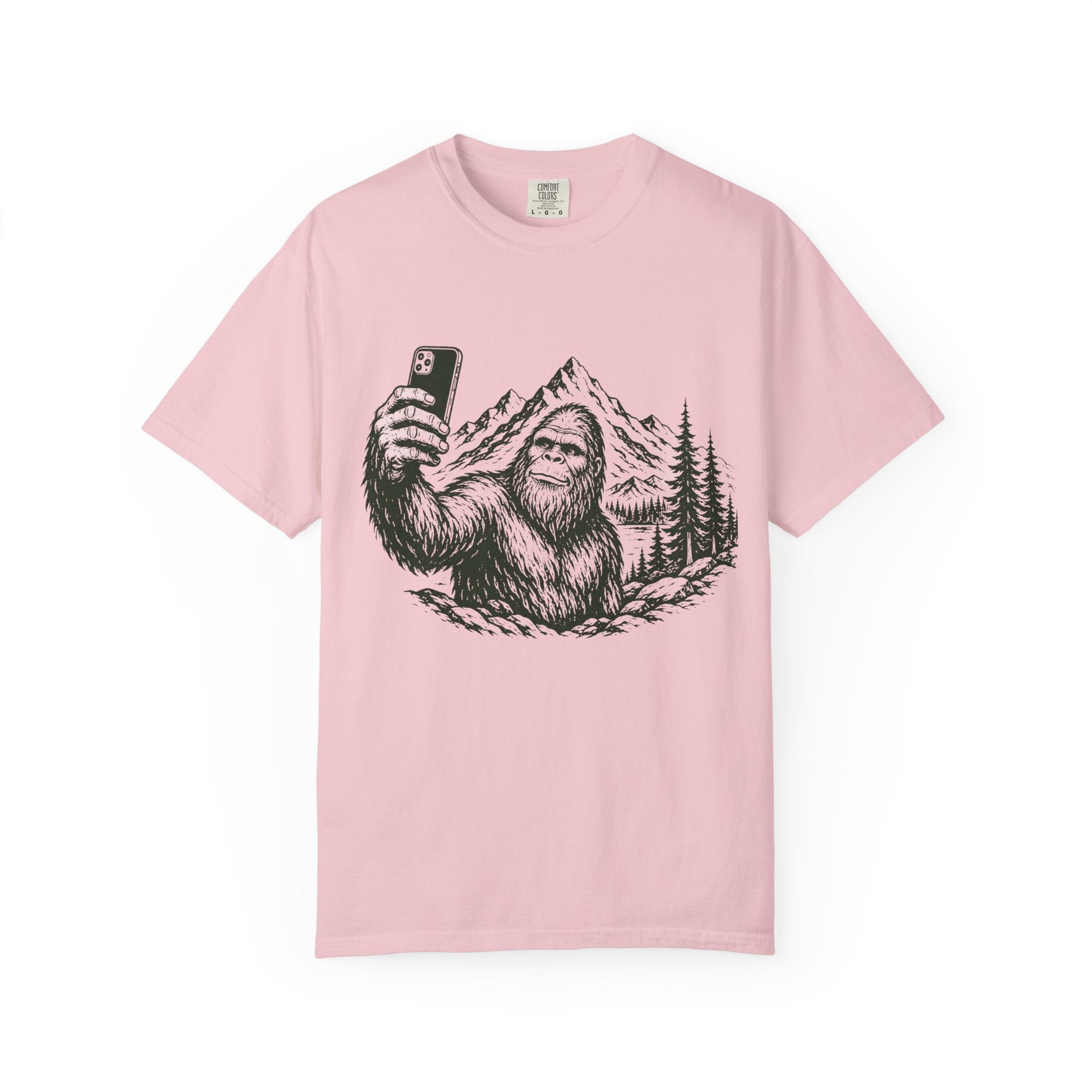 Bigfoot Selfie Garment-Dyed Adult T-Shirt