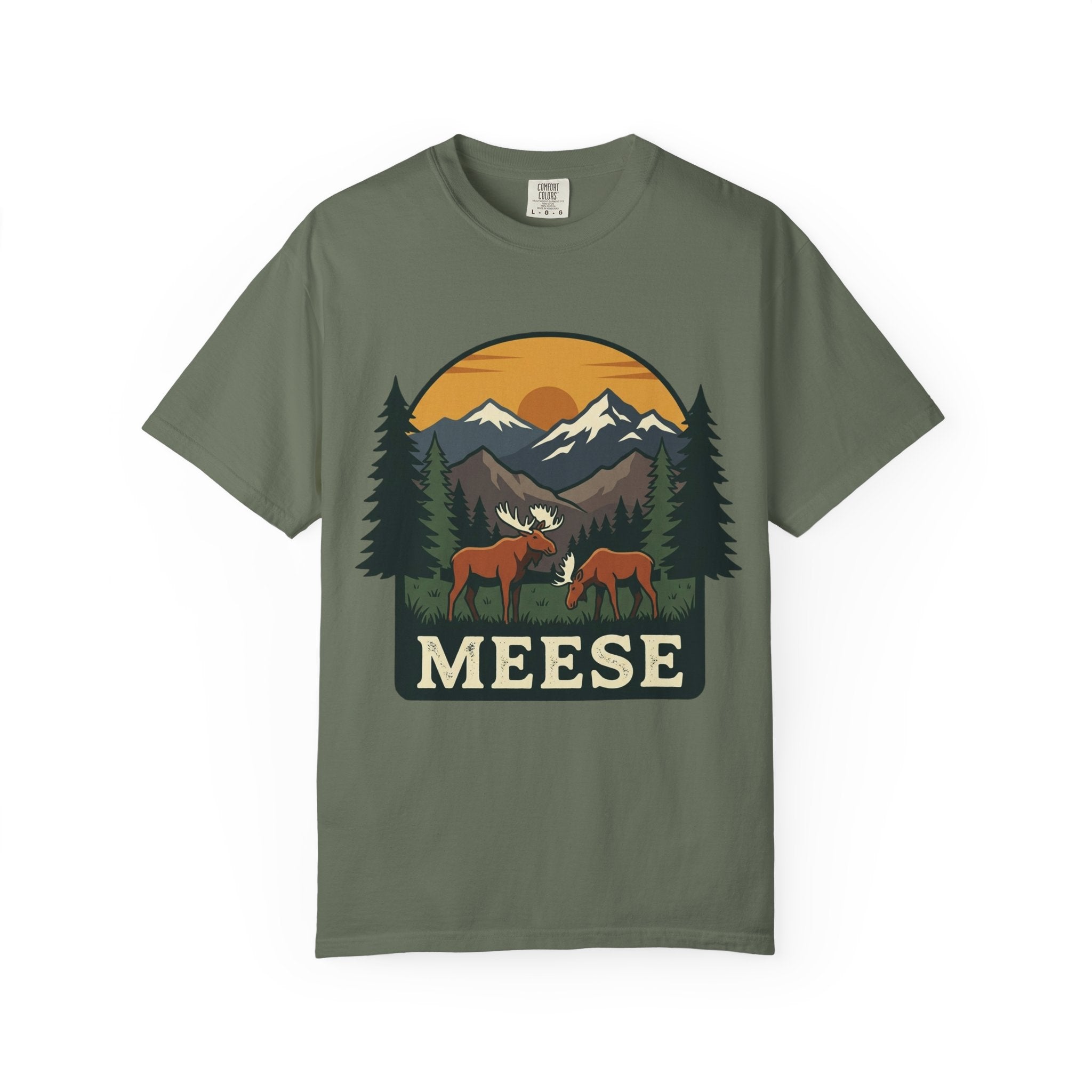 Moose Tee MEESE Vintage Outdoor Garment Dyed Graphic T-Shirt