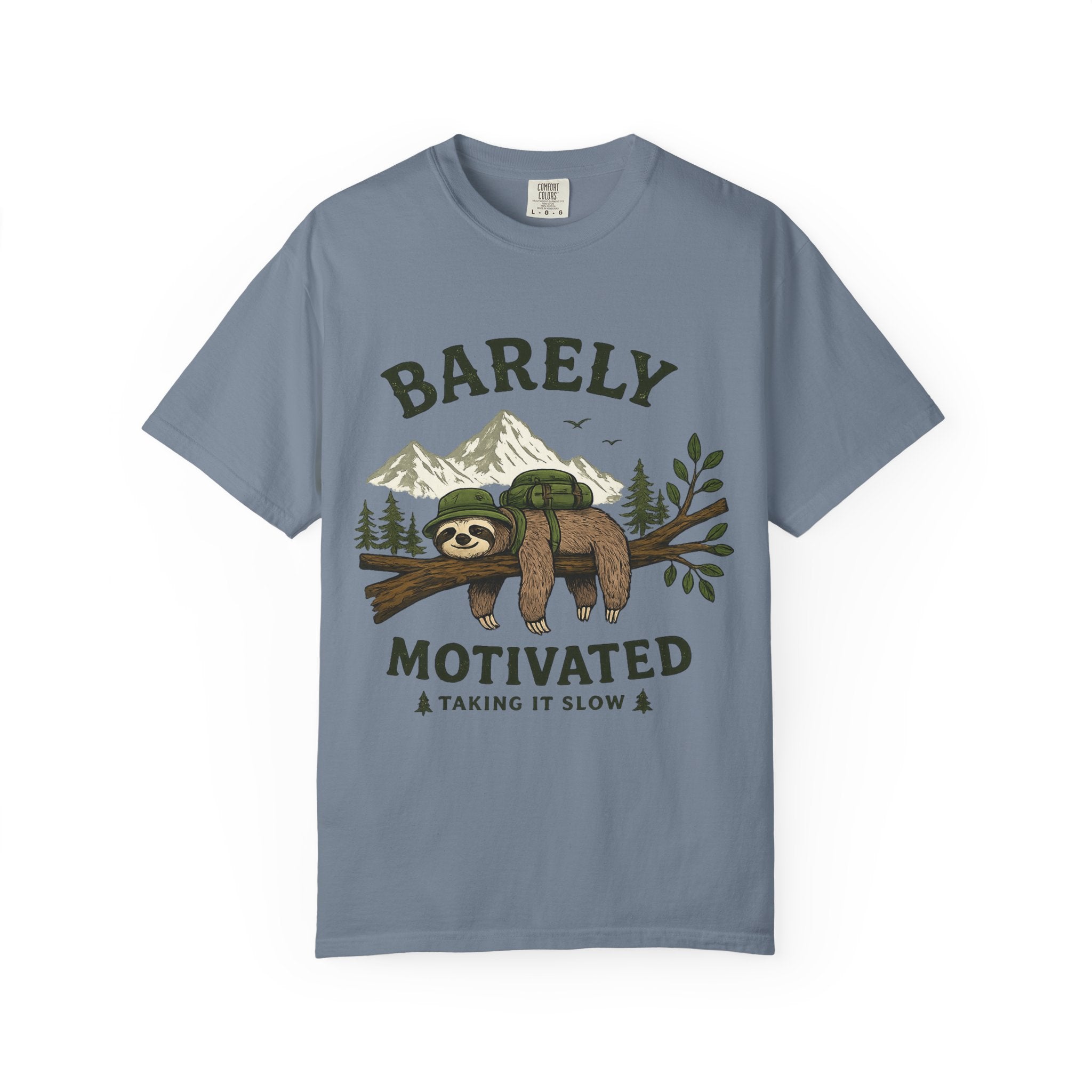 Barely Motivated Sloth Unisex Garment-Dyed T-Shirt