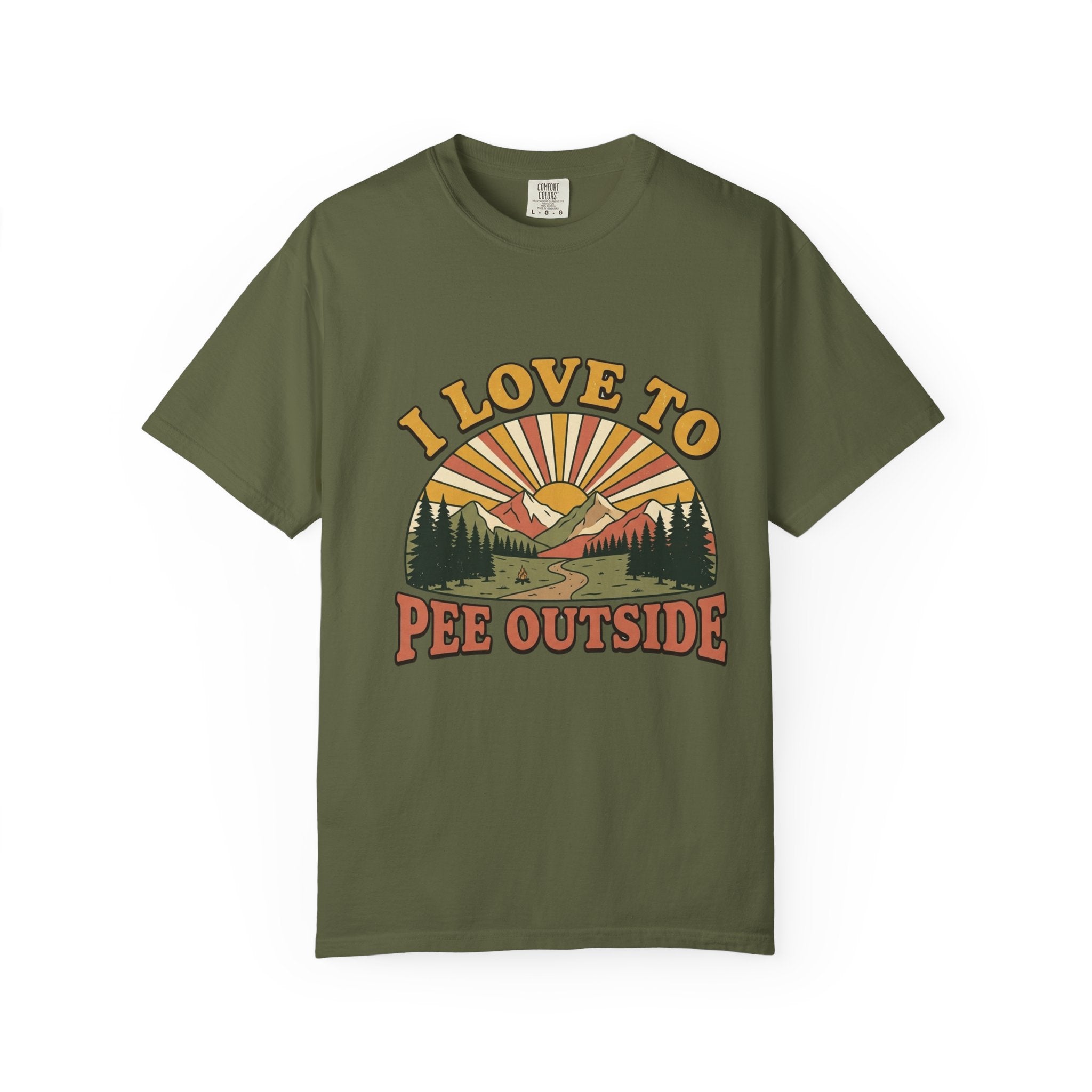 I Love to Pee Outside Adult Garment-Dyed Unisex T-Shirt