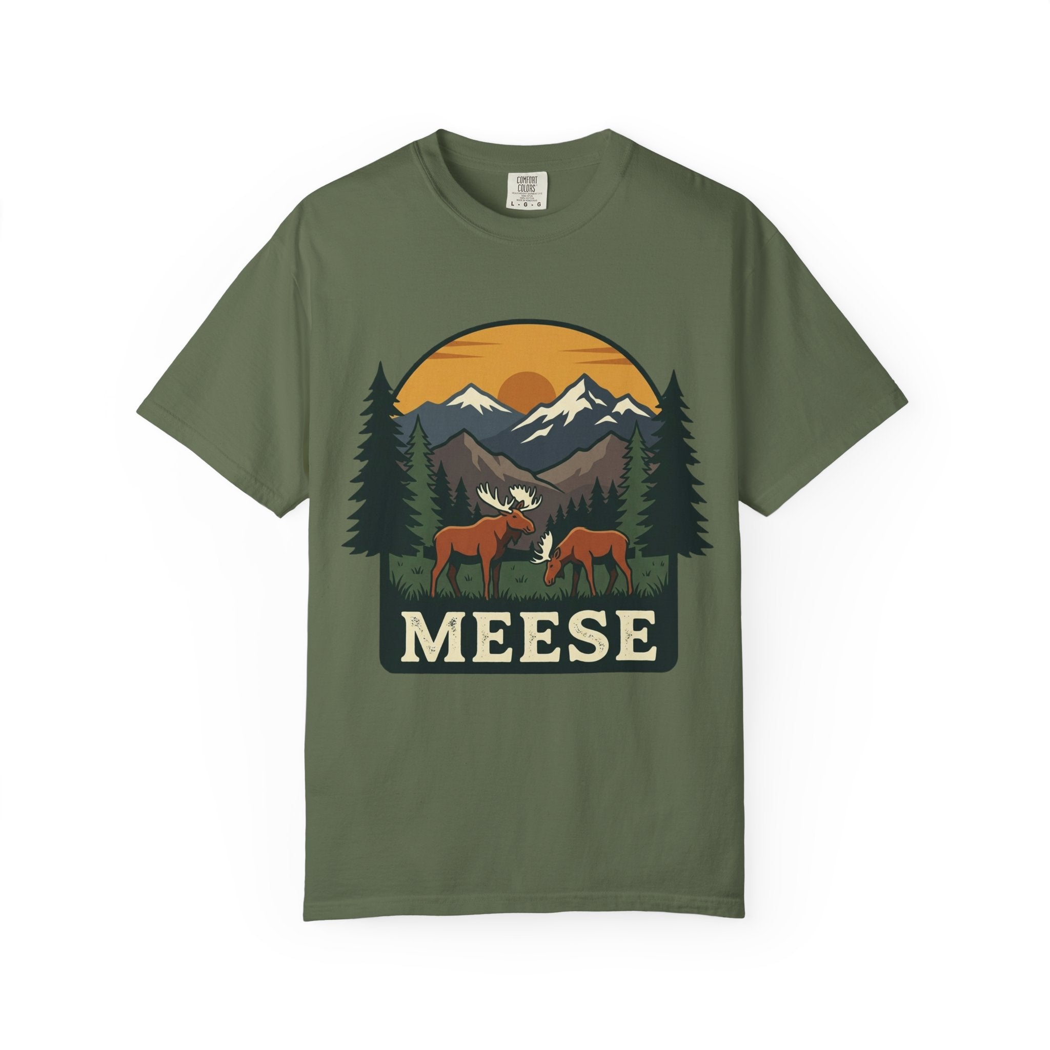 Moose Tee MEESE Vintage Outdoor Garment Dyed Graphic T-Shirt