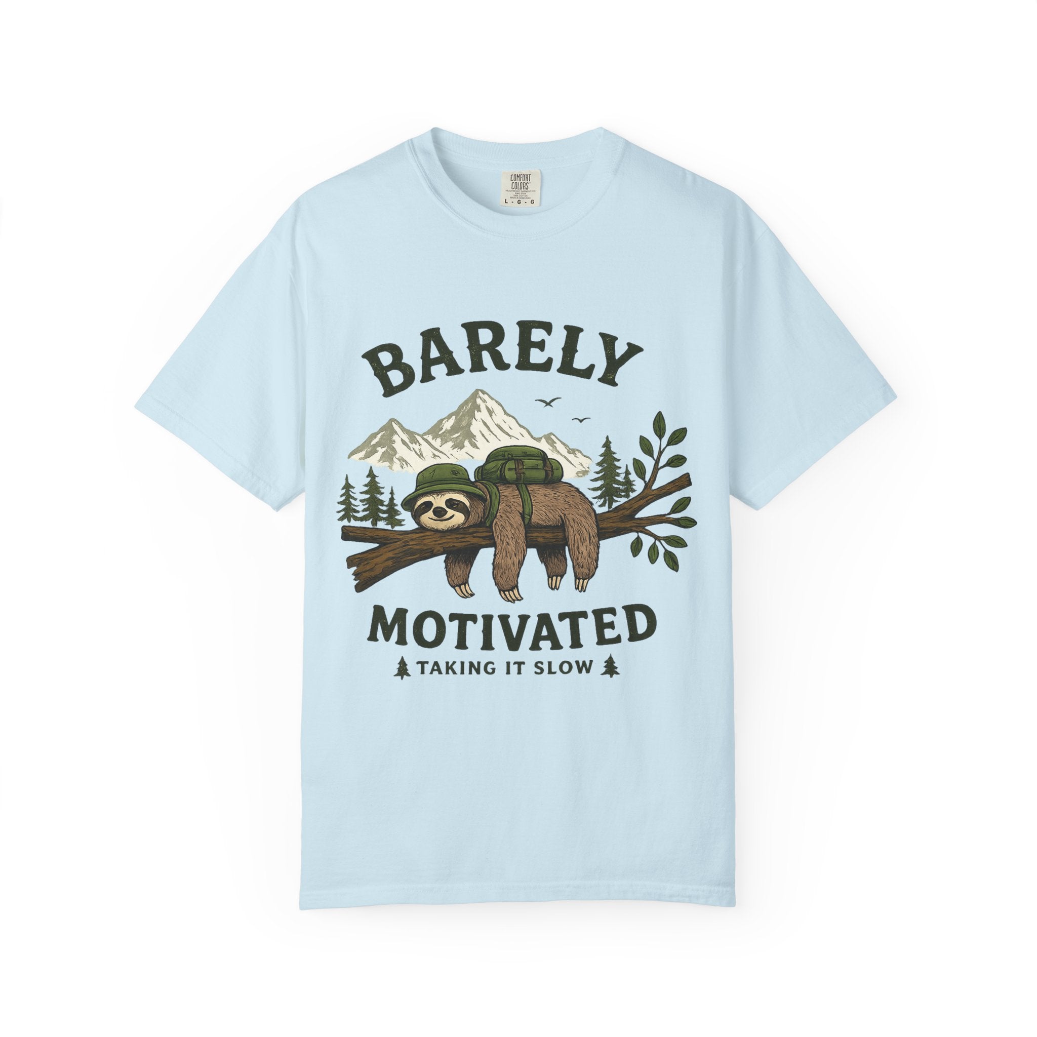 Barely Motivated Sloth Unisex Garment-Dyed T-Shirt