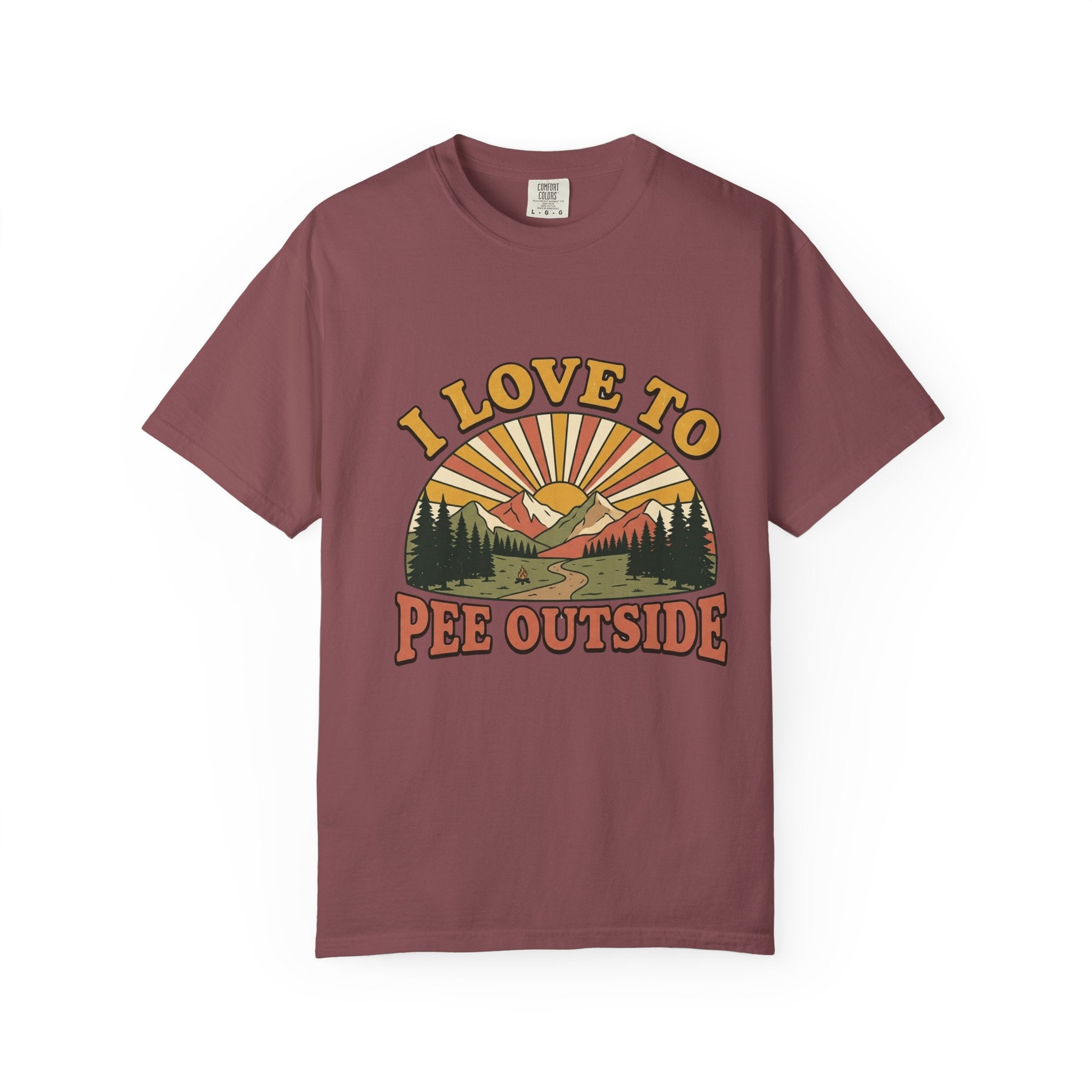 I Love to Pee Outside Adult Garment-Dyed Unisex T-Shirt