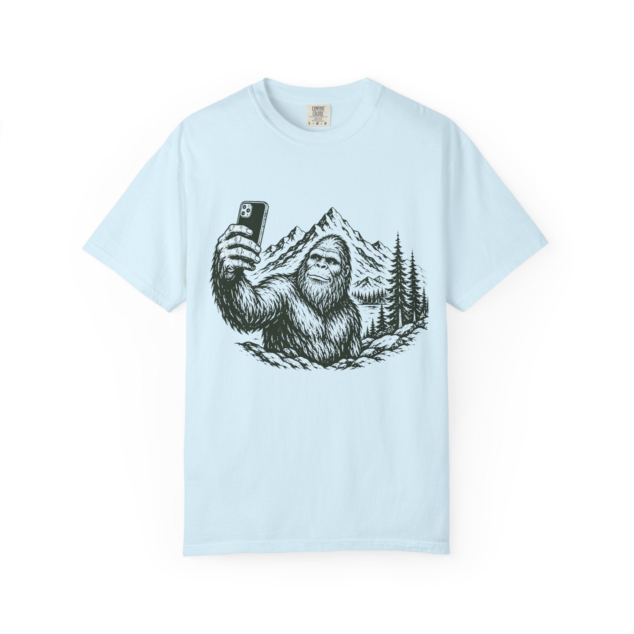 Bigfoot Selfie Garment-Dyed Adult T-Shirt