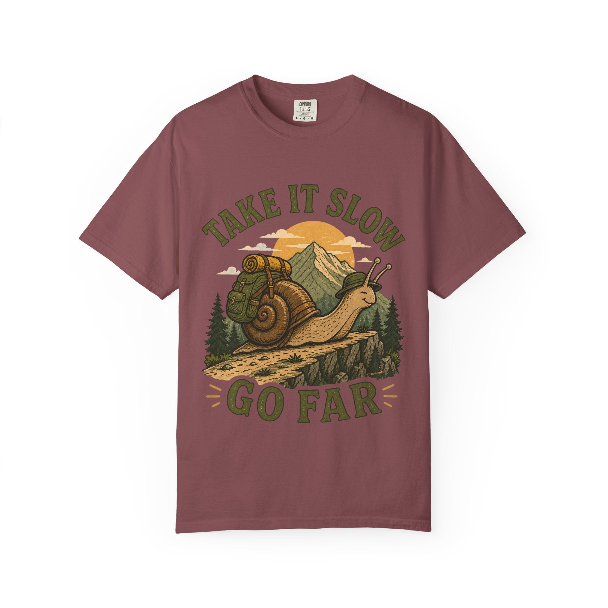 Take It Slow, Go Far – Unisex Garment-Dyed Adult T-Shirt