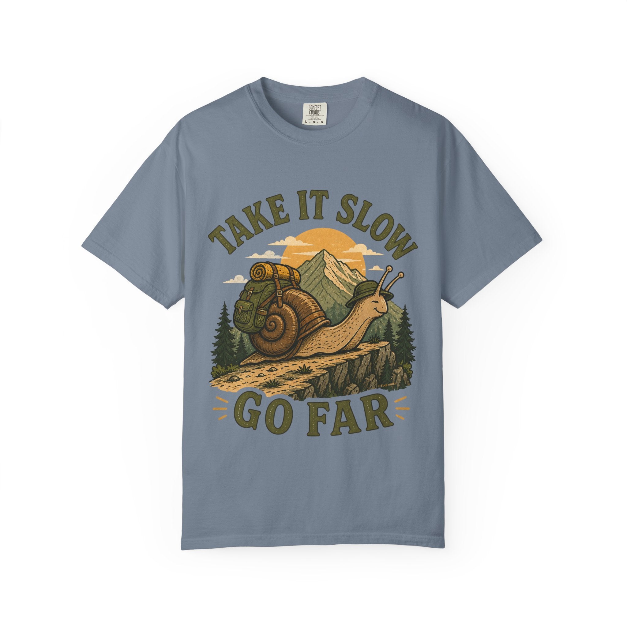 Take It Slow, Go Far – Unisex Garment-Dyed Adult T-Shirt