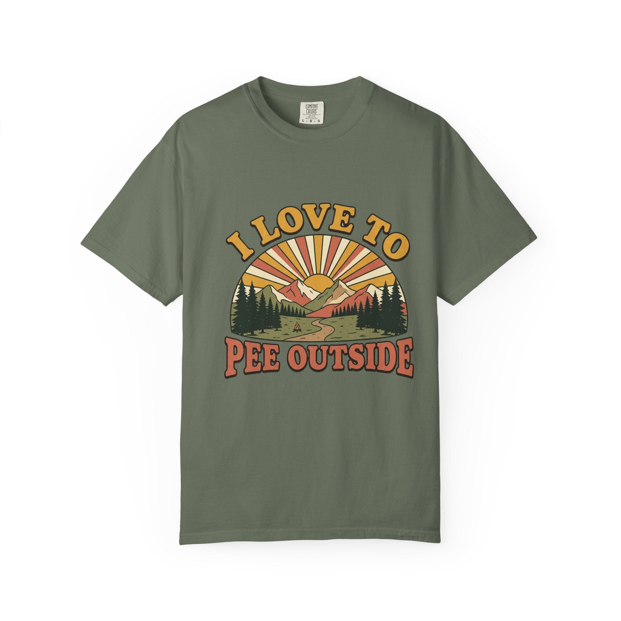 I Love to Pee Outside Adult Garment-Dyed Unisex T-Shirt