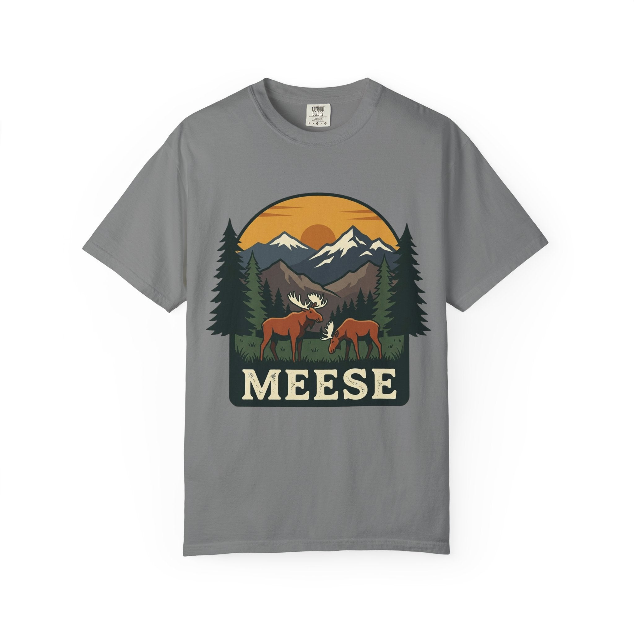 Moose Tee MEESE Vintage Outdoor Garment Dyed Graphic T-Shirt