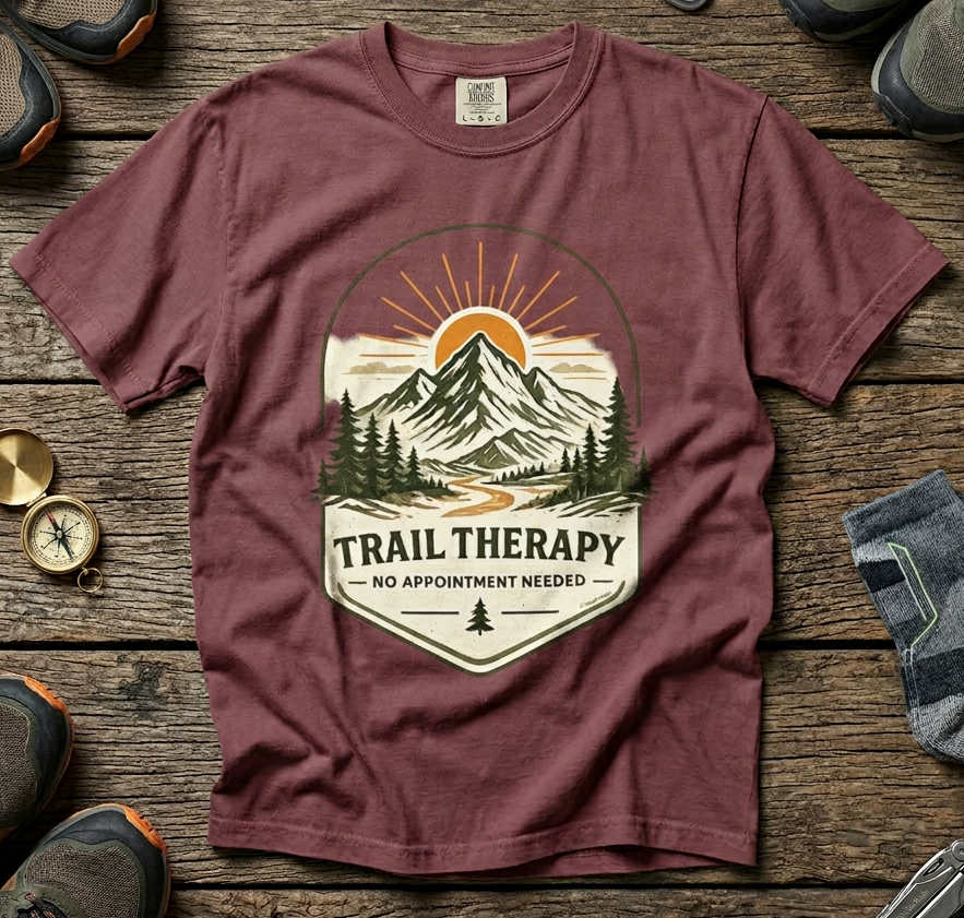 Trail Therapy No Appointment Needed T-Shirt – Garment-Dyed Unisex Hiking Tee